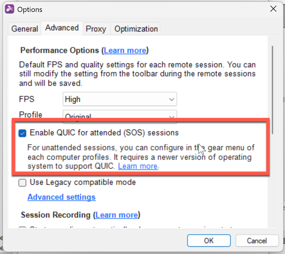 Enable end to end (QUIC) connection Splashtop Business Support