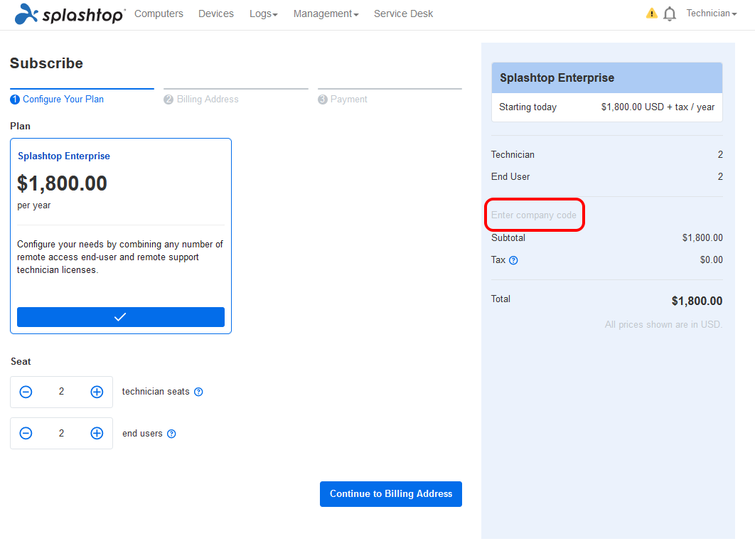 How do I enter a Splashtop company code? – Splashtop Business - Support