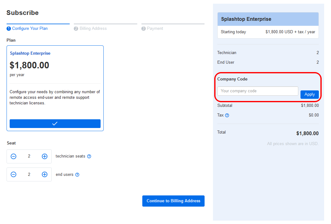 How Do I Enter A Splashtop Company Code? – Splashtop Business - Support