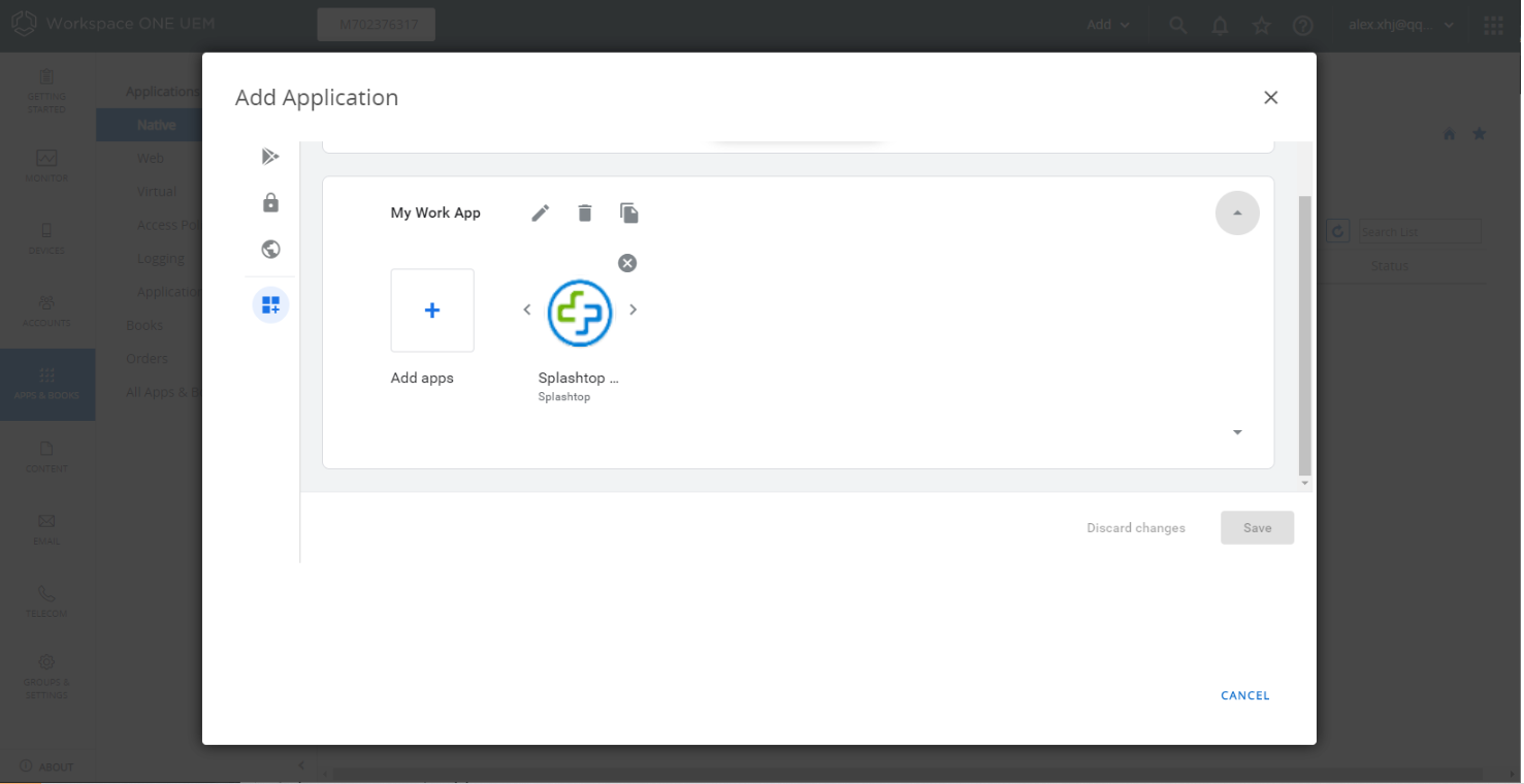 AirWatch Workspace ONE UEM で Splashtop SOS をプッシュして