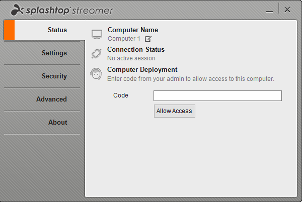 deploy code splashtop streamer