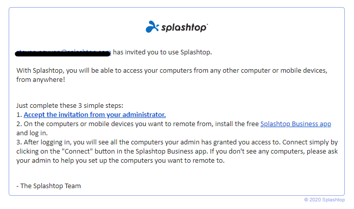 Einrichten Von Splashtop Als Eingeladener Benutzer Splashtop Business Unterstutzung