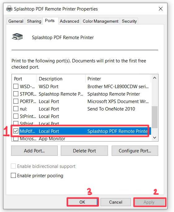 Splashtop PDF Remote Printer is Saving as PDF instead of Printing