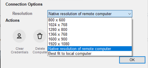 How to change the resolution or frame rate of the streamed remote 