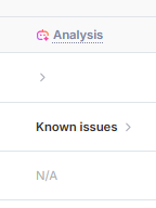 Analysis column indicator