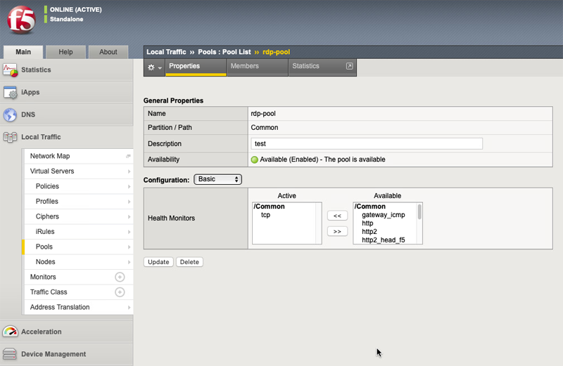 Support RDP connections with F5 Big IP Load Traffic Manager