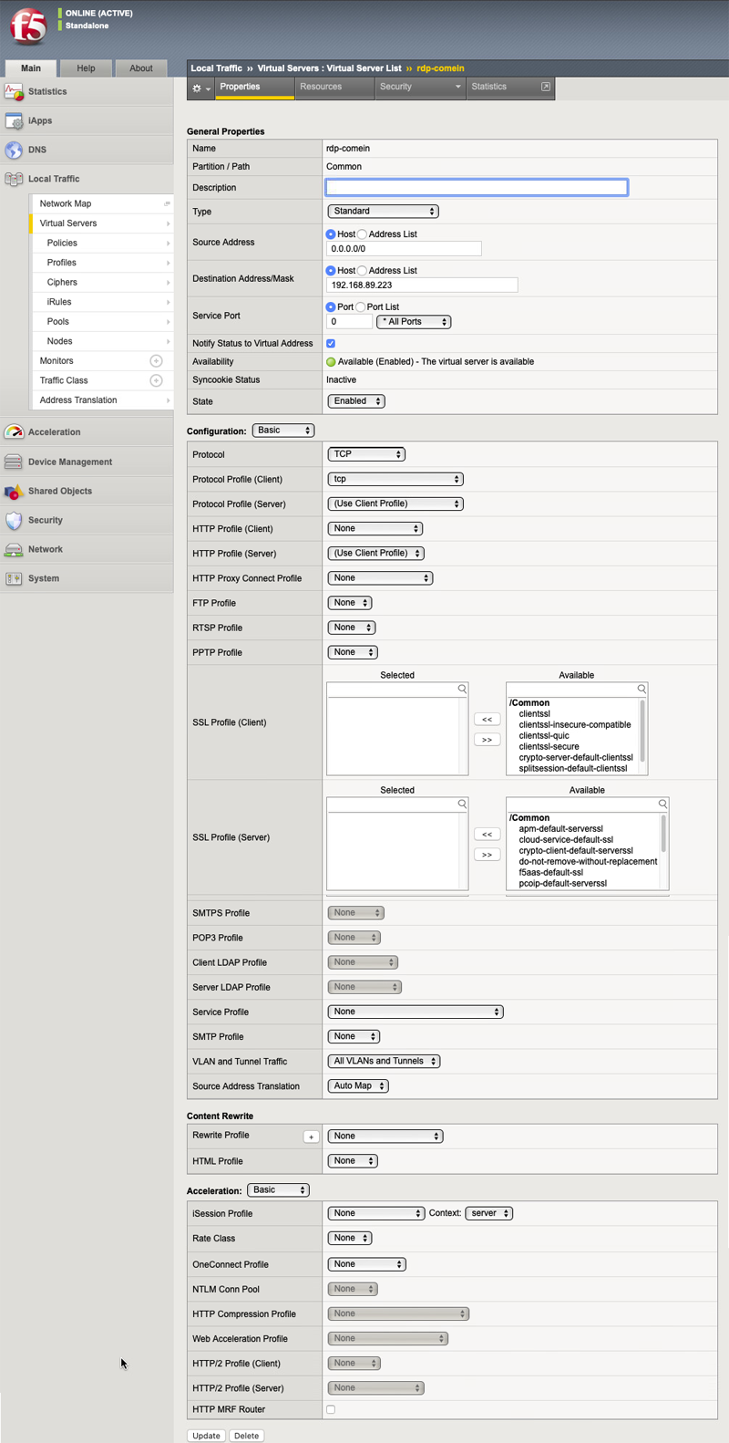 Support RDP connections with F5 Big IP Load Traffic Manager