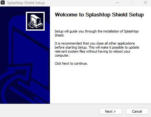 Installer step 1